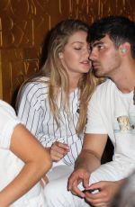 GIGI HADID and Joe Jonas at 1Oak Nightclub in New York 07/19/2015