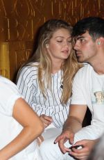 GIGI HADID and Joe Jonas at 1Oak Nightclub in New York 07/19/2015