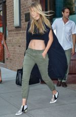 GIGI HADID Out and About in New York 07/11/2015