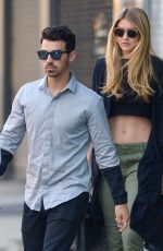 GIGI HADID Out and About in New York 07/11/2015
