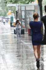 HAILEY and IRELAND BALDWIN Caught in the Rain in New York 07/30/2015