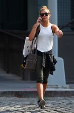 HAILEY BALDWIN in Leggings Leaves a Gym in New York 07/29/2015