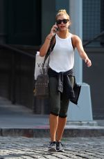 HAILEY BALDWIN in Leggings Leaves a Gym in New York 07/29/2015