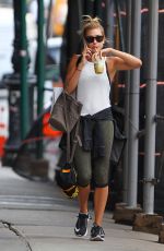 HAILEY BALDWIN in Leggings Leaves a Gym in New York 07/29/2015