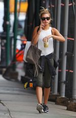 HAILEY BALDWIN in Leggings Leaves a Gym in New York 07/29/2015