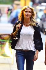 HEIDI KLUM and Vito Schnabel Out and About in New York 01/07/2015