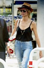 HEIDI KLUM at Leonardo Da Vinci Airport in Rome 07/17/2015