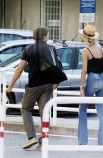 HEIDI KLUM at Leonardo Da Vinci Airport in Rome 07/17/2015