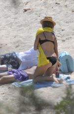 HEIDI KLUM in Bikini and Vito Schnabel on the Beach in the Mediterranean 07/25/2015