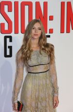HERMIONE CORFIELD at Mission: Impossible - Rogue Nation Premiere in London