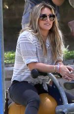 HILARY DUFF at Coldwater Canyon Park in Beverly Hills 07/11/2015