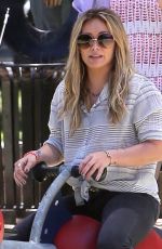 HILARY DUFF at Coldwater Canyon Park in Beverly Hills 07/11/2015