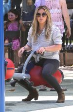 HILARY DUFF at Coldwater Canyon Park in Beverly Hills 07/11/2015
