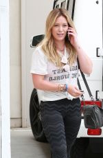 HILARY DUFF Heading to a Gym in West Hollywood 07/01/2015