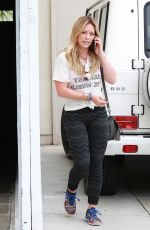 HILARY DUFF Heading to a Gym in West Hollywood 07/01/2015