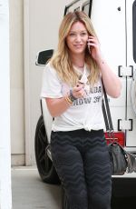 HILARY DUFF Heading to a Gym in West Hollywood 07/01/2015