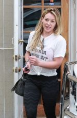 HILARY DUFF Heading to a Gym in West Hollywood 07/01/2015