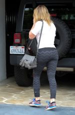 HILARY DUFF Heading to a Gym in West Hollywood 07/01/2015