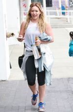 HILARY DUFF Leaves a Gym in West Hollywood 07/18/2015