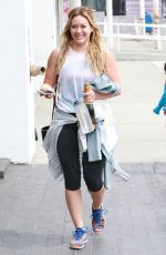 HILARY DUFF Leaves a Gym in West Hollywood 07/18/2015