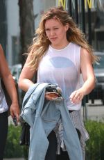 HILARY DUFF Leaves a Gym in West Hollywood 07/18/2015