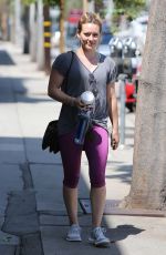 HILARY DUFF Leaves a Gym in West Hollywood 07/28/2015