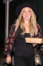 HILARY DUFF Leaves Zinque Restaurant in West Hollywood 07/30/2015