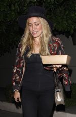 HILARY DUFF Leaves Zinque Restaurant in West Hollywood 07/30/2015