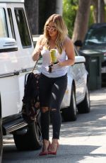 HILARY DUFF Out and About in Los Angeles 07/29/2015