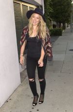 HILARY DUFF Out and About in West Hollywood 07/30/2015