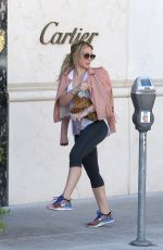 HILARY DUFF Out Shopping in Beverly Hills 07/13/2015