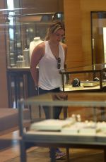 HILARY DUFF Out Shopping in Beverly Hills 07/13/2015