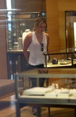 HILARY DUFF Out Shopping in Beverly Hills 07/13/2015