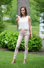 HILARY RHODA at a Park i New York 06/29/2015
