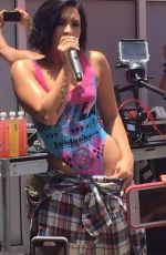 DEMI LOVATO at Cool for the Summer Pool Party Tour in Miami