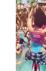 DEMI LOVATO at Cool for the Summer Pool Party Tour in Miami