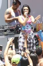 DEMI LOVATO at Cool for the Summer Pool Party Tour in Miami