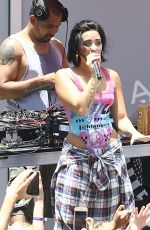 DEMI LOVATO at Cool for the Summer Pool Party Tour in Miami