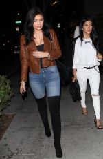 KENDAL and KYLIE JENNER and KOURTNEY KARDASHIAN Out for Dinner at Maestro\