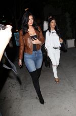 KENDAL and KYLIE JENNER and KOURTNEY KARDASHIAN Out for Dinner at Maestro\