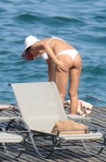 IRINA SHAYK in Bkini at a Beach in Italy 07/17/2015