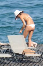 IRINA SHAYK in Bkini at a Beach in Italy 07/17/2015
