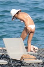 IRINA SHAYK in Bkini at a Beach in Italy 07/17/2015