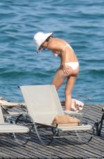 IRINA SHAYK in Bkini at a Beach in Italy 07/17/2015