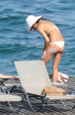 IRINA SHAYK in Bkini at a Beach in Italy 07/17/2015