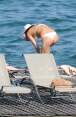 IRINA SHAYK in Bkini at a Beach in Italy 07/17/2015