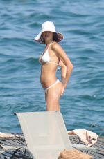 IRINA SHAYK in Bkini at a Beach in Italy 07/17/2015