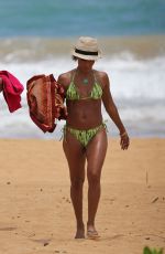 JADA PINKETT SMITH in Bikini on the Beach in Hawaii 07/24/2015
