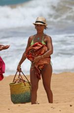 JADA PINKETT SMITH in Bikini on the Beach in Hawaii 07/24/2015