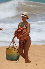 JADA PINKETT SMITH in Bikini on the Beach in Hawaii 07/24/2015